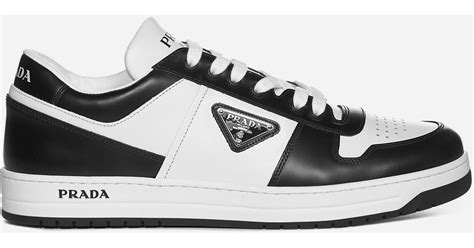 prada leather chunky trainers|prada downtown sneakers.